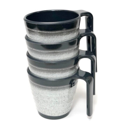 Flamefield Granite Grey Stacking Mugs