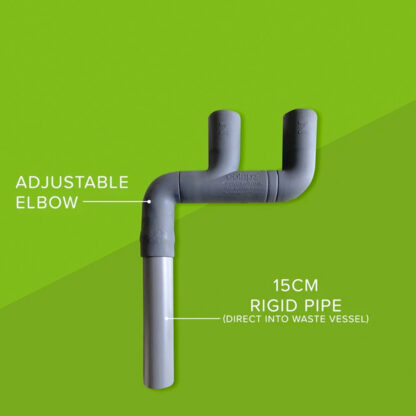 Colapz Waste Pipe Double Adaptor